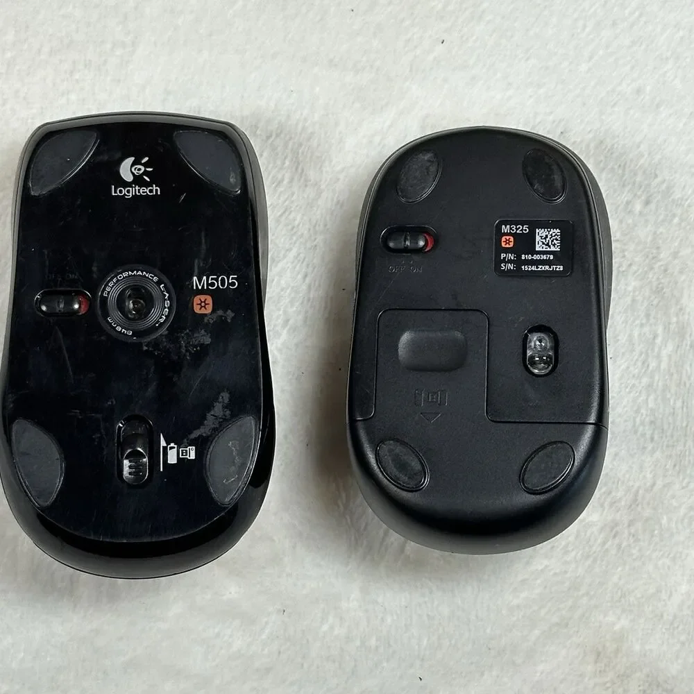 Logitech M505 & M325 Wireless Optical Mice w/ USB Receivers Tested Works